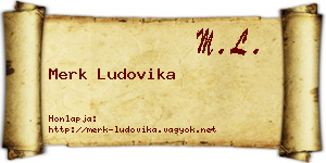 Merk Ludovika névjegykártya